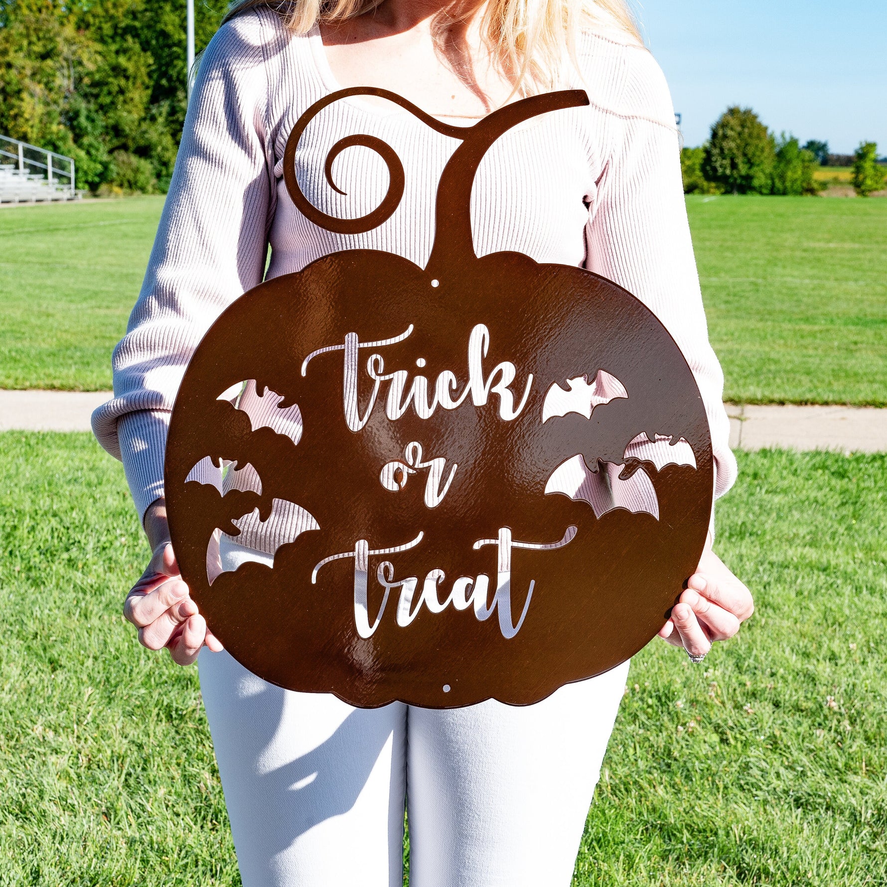 Trick or Treat Pumpkin Sign Seasonal & Holiday Decorations Halloween