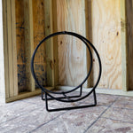 Wrought Iron Hoop Wood Holder Log Racks & Carriers