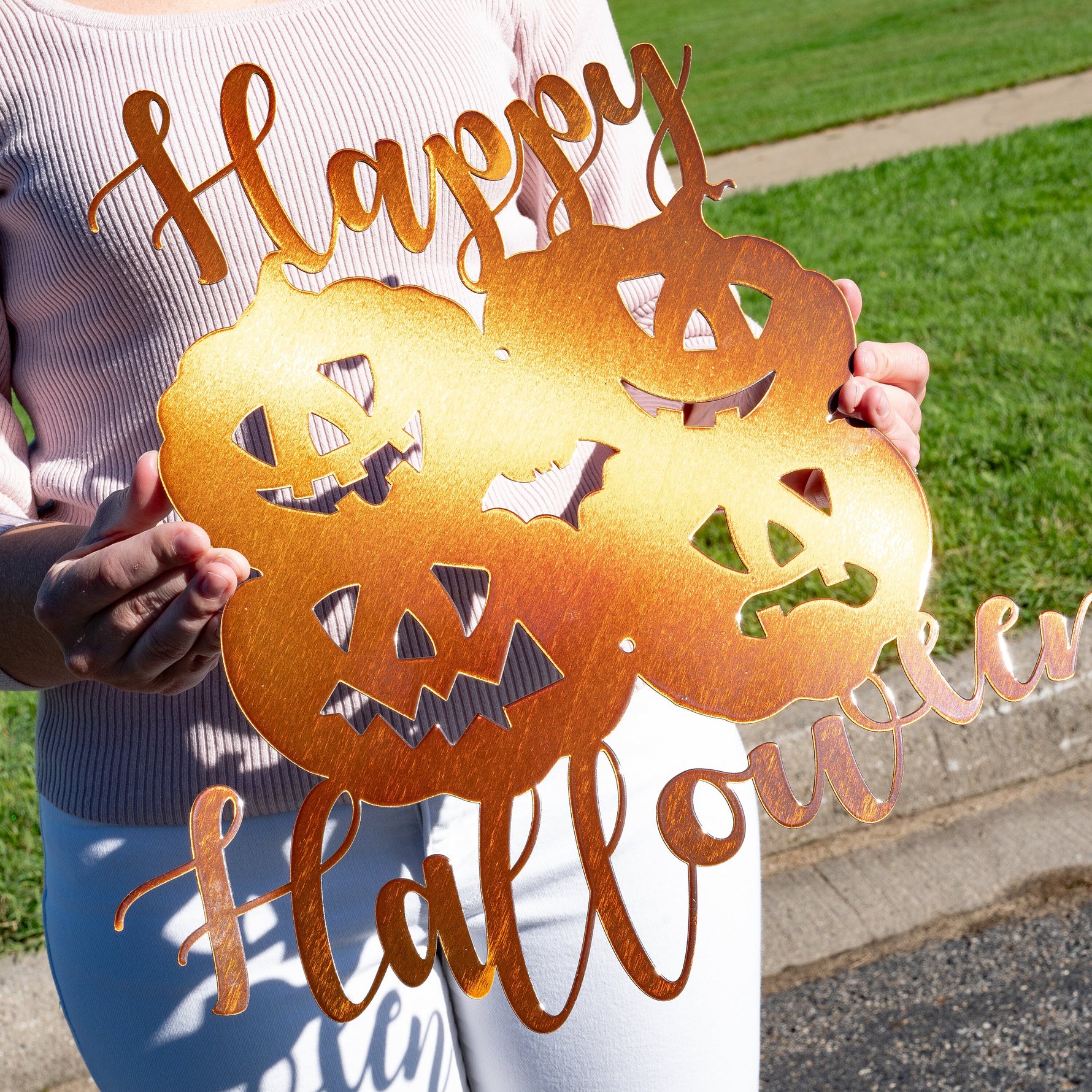 Metal Happy Halloween Sign Signage Halloween