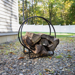Wrought Iron Hoop Wood Holder Log Racks & Carriers