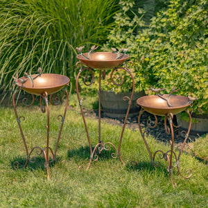 Antique Copper Birdbath - Old West Iron