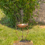 Antique Copper Birdbath
