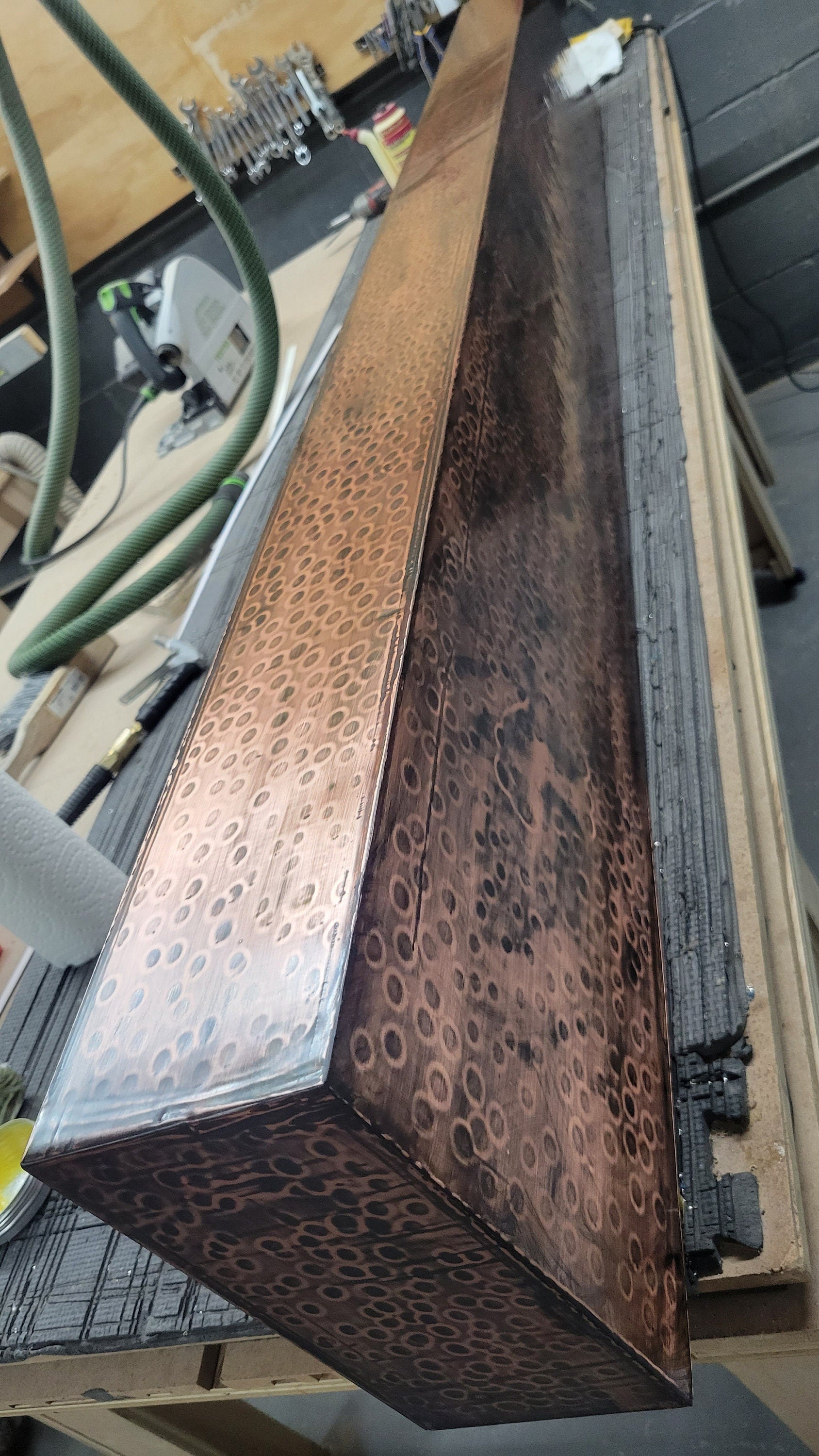 Hammered Copper Floating Shelf Uncategorized shelving