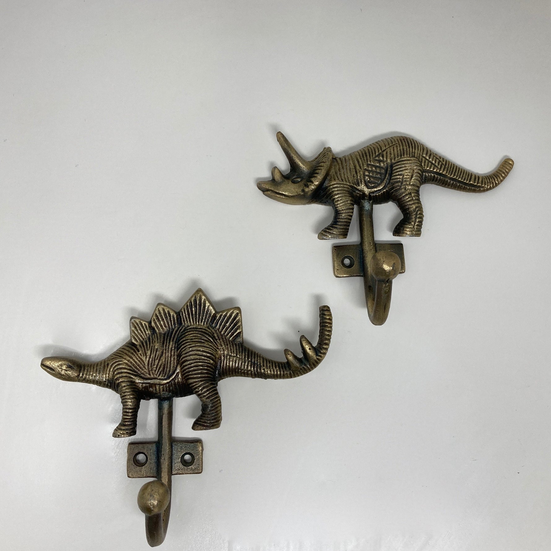 Antique Brass Dinosaur Wall Hooks Storage Hooks & Racks Hook