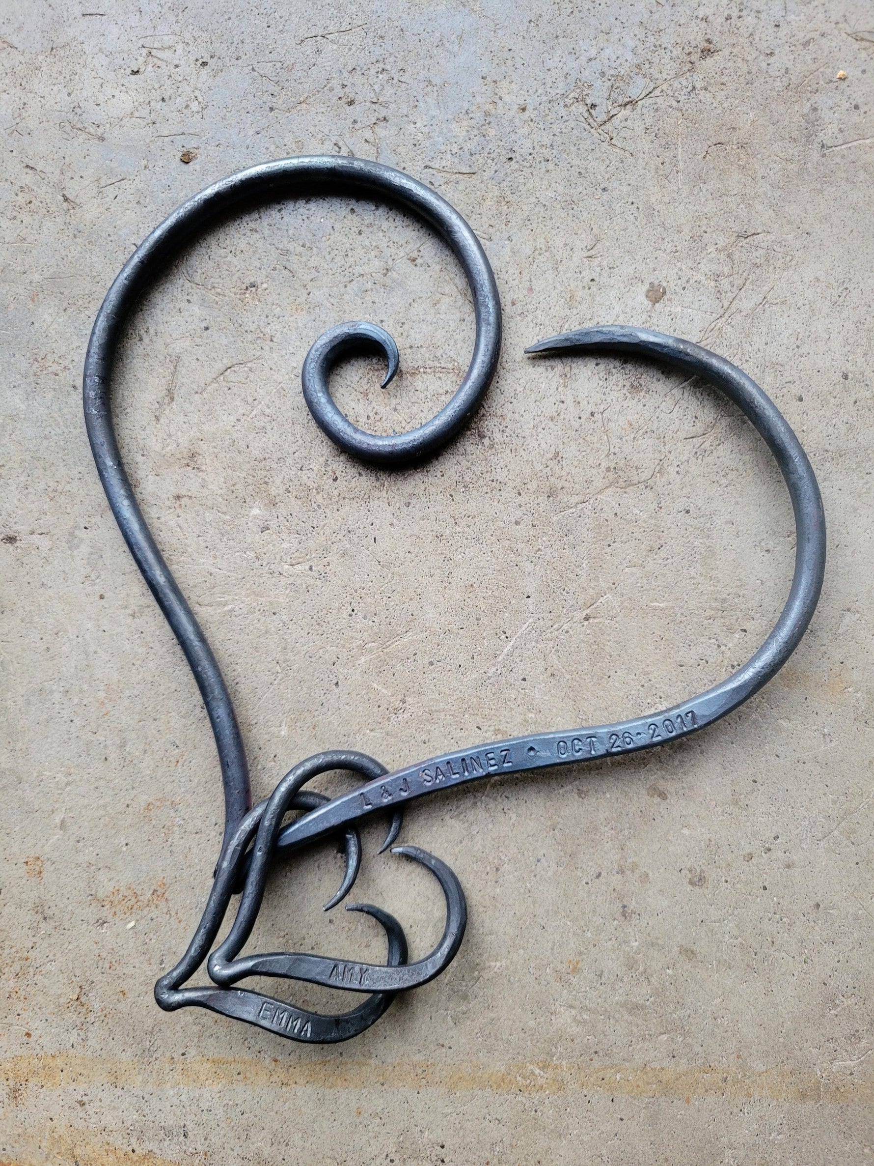 Forged Hearts Family Decor