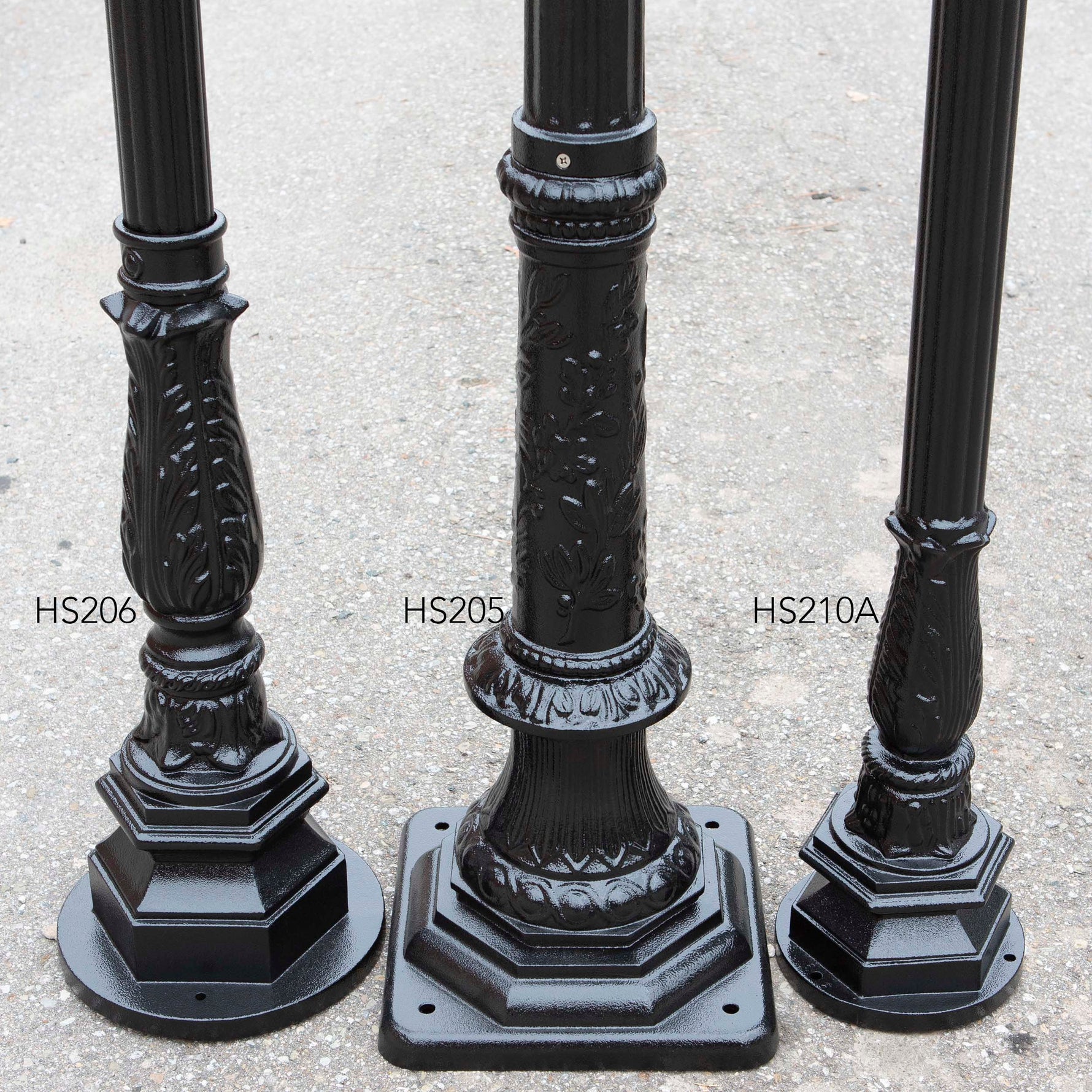 H 80 inch Cast Aluminum Post Light Table Legs