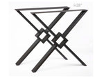 H 28 inch, Modern X-Shaped Dining Table Leg, 1 Pair Table Legs