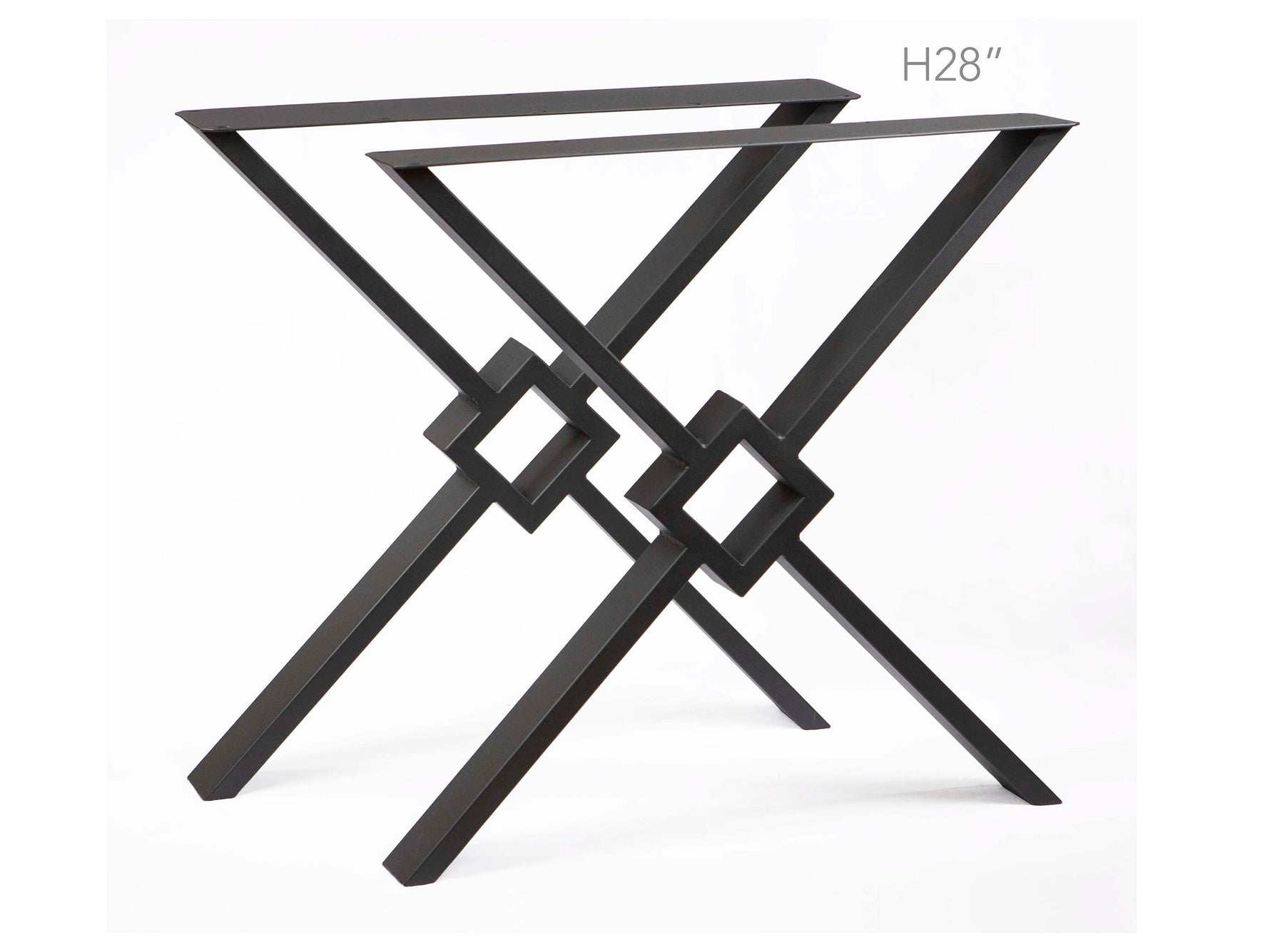 H 28 inch, Modern X-Shaped Dining Table Leg, 1 Pair Table Legs