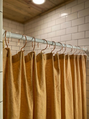 Fancy Copper Shower Hooks - Old West Iron