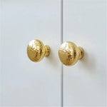 Hammered Brass Drawer Pulls