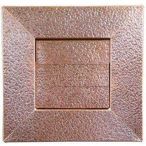Hammered Copper Low Profile Louvered Dryer Vent - Exhaust Vent (4"-12") - Old West Iron