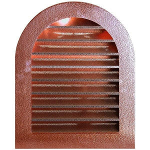 Hammered Copper Tombstone Louvered Gable Wall Vent - Old West Iron