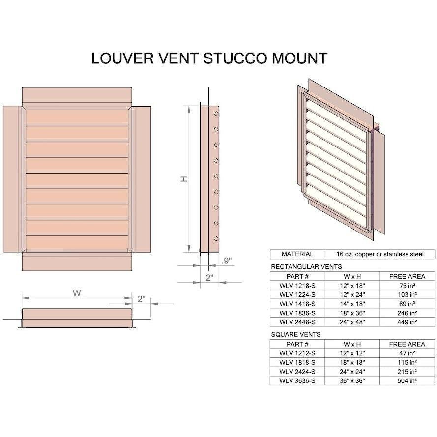 Stainless Steel Louvered Gable End Vent Vents Home Accessary