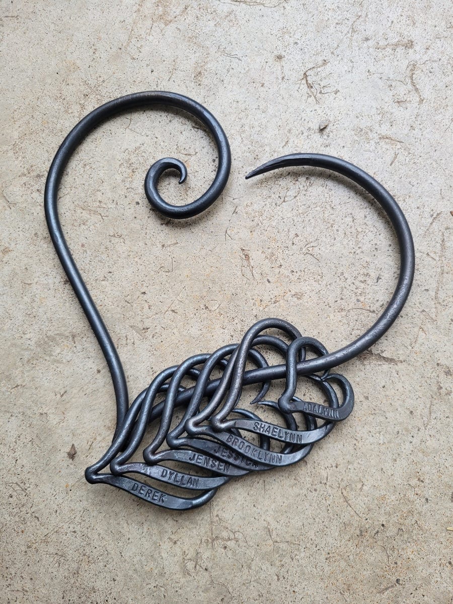 Forged Hearts Family Decor