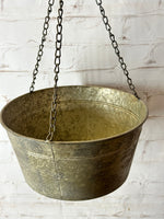 49"t Old Pail Pulley Planter - Outdoor Patio Decor - Metal Flower Bucket or Ivy Basket Container - Rustic Home Farmhouse