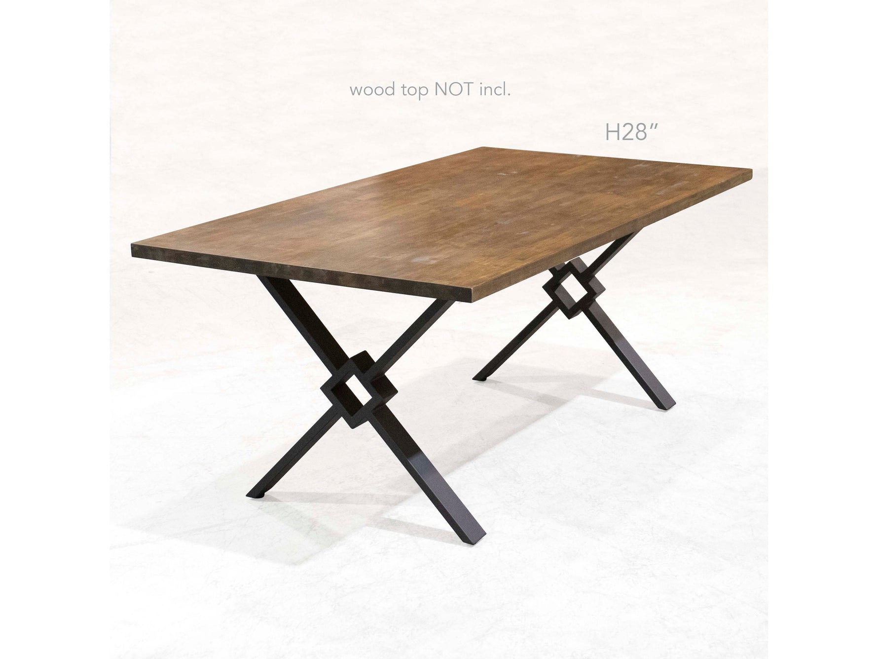 H 28 inch, Modern X-Shaped Dining Table Leg, 1 Pair Table Legs