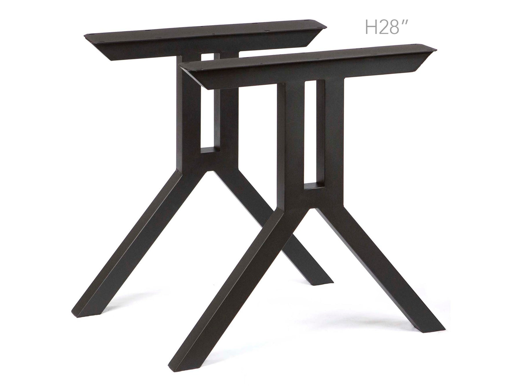H 28 inch, Wishbone Shaped Dining Table Legs, 1 Pair Table Legs