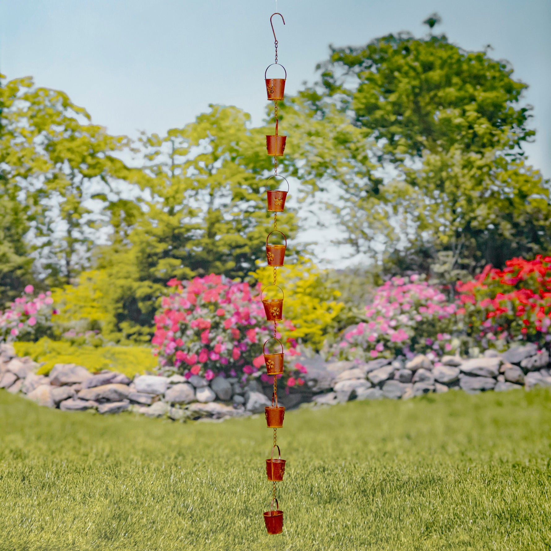 Daisy Bucket Rain Chain Rain Chains