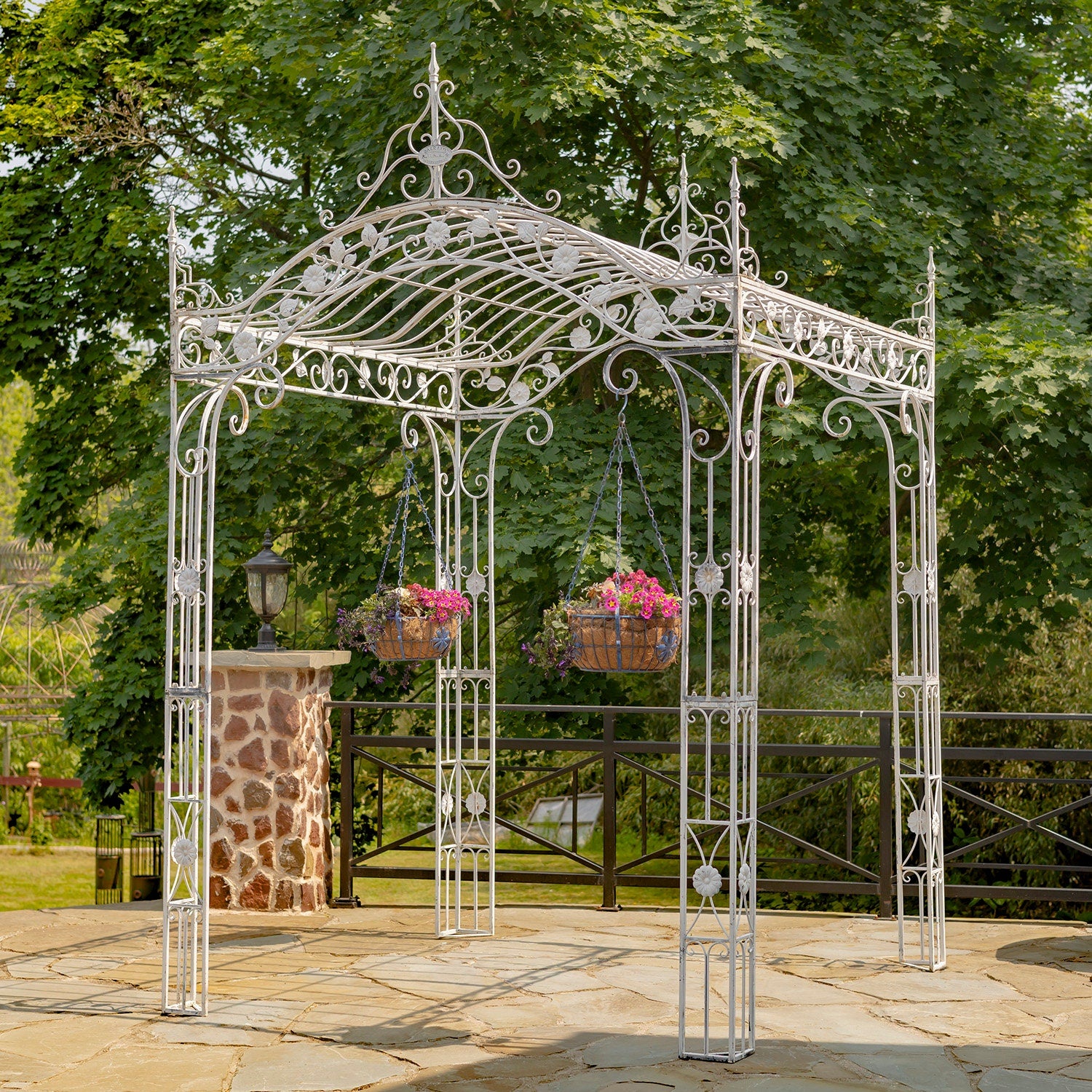 "Mahekal" Square Metal Garden Gazebo Gazebos Garden