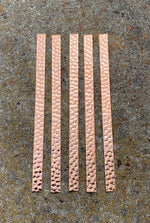 Hammered Copper Strips, 9"x.5" (5 Pack) Building Materials Copper Sheets