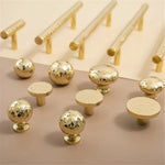 Hammered Brass Drawer Pulls