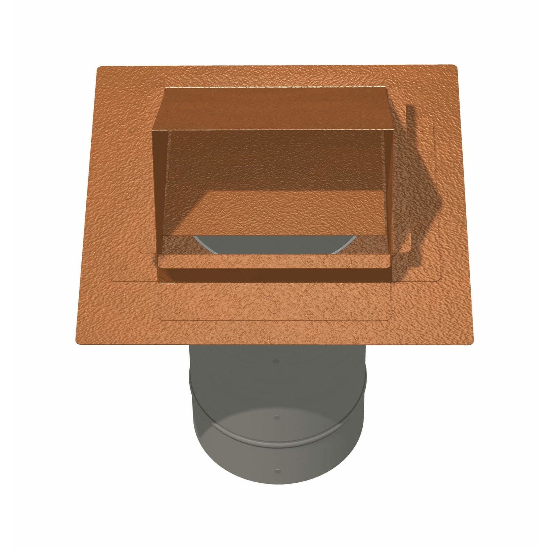 Hammered Copper Dryer Vent Exhaust Vent 4