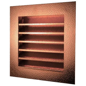 Hammered Copper Louvered Gable End Vent - Old West Iron