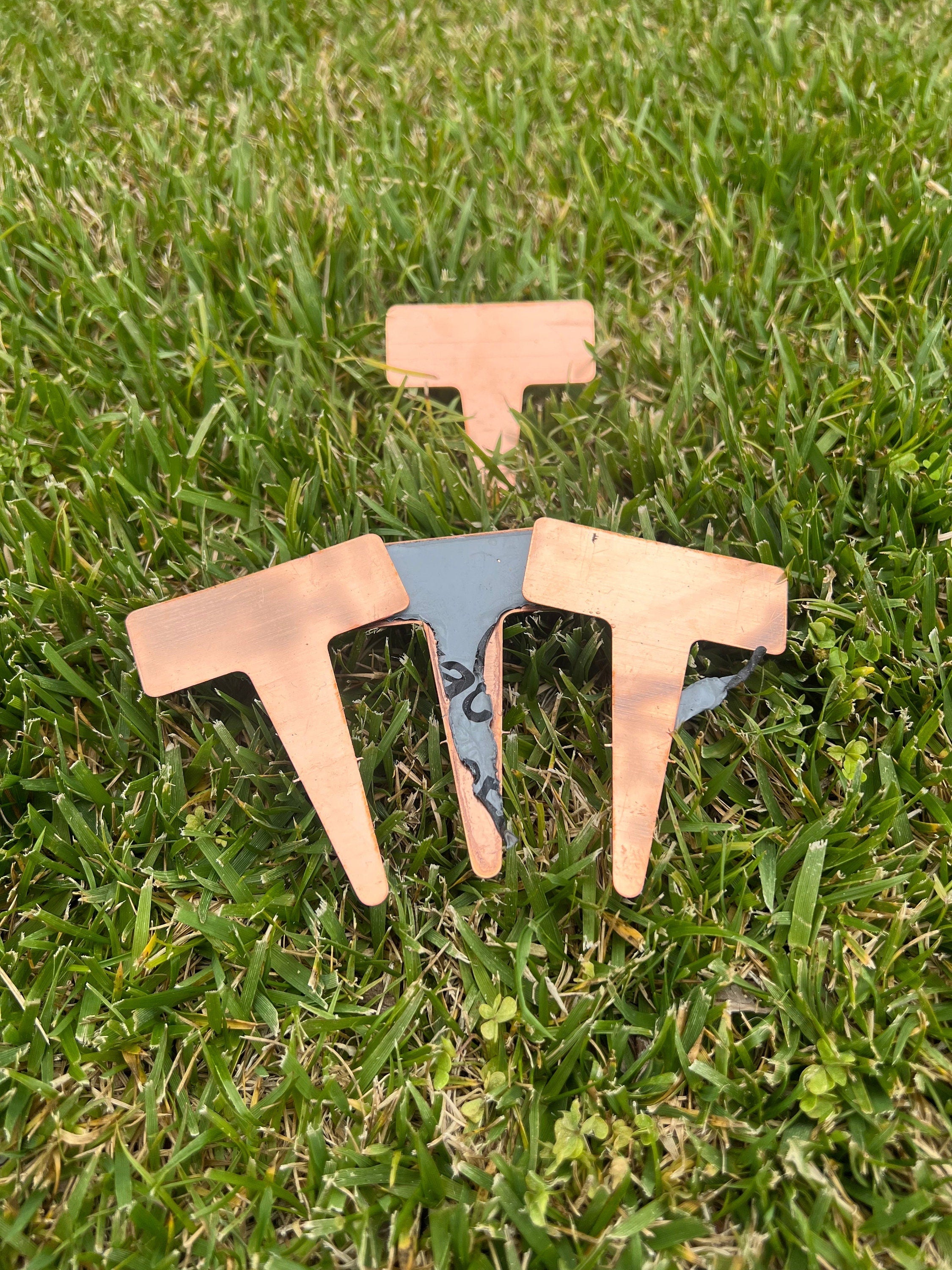 Unstamped Copper Garden Stakes (10Pack) Gardening Accessories Garden