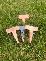 Unstamped Copper Garden Stakes (10Pack) Gardening Accessories Garden