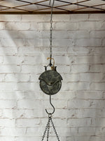 49"t Old Pail Pulley Planter - Outdoor Patio Decor - Metal Flower Bucket or Ivy Basket Container - Rustic Home Farmhouse