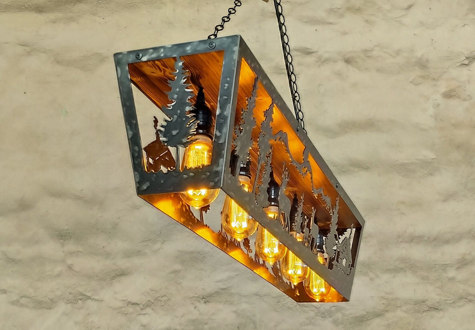 whitetail deer Cabin ceiling lights Lighting Lighting