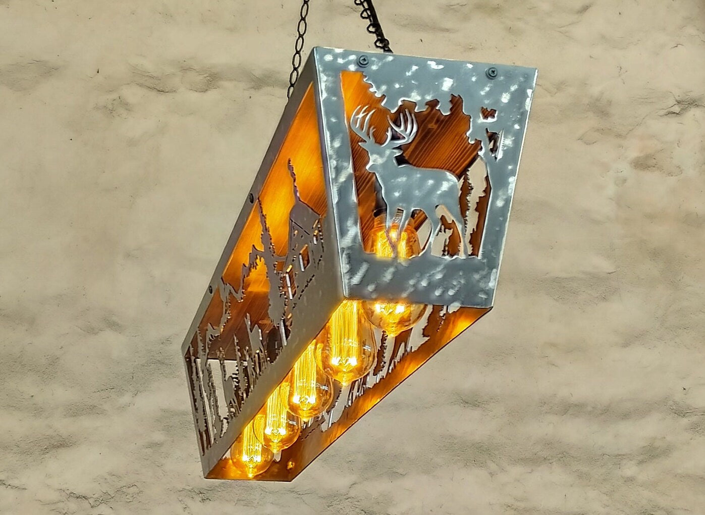 whitetail deer Cabin ceiling lights Lighting Lighting