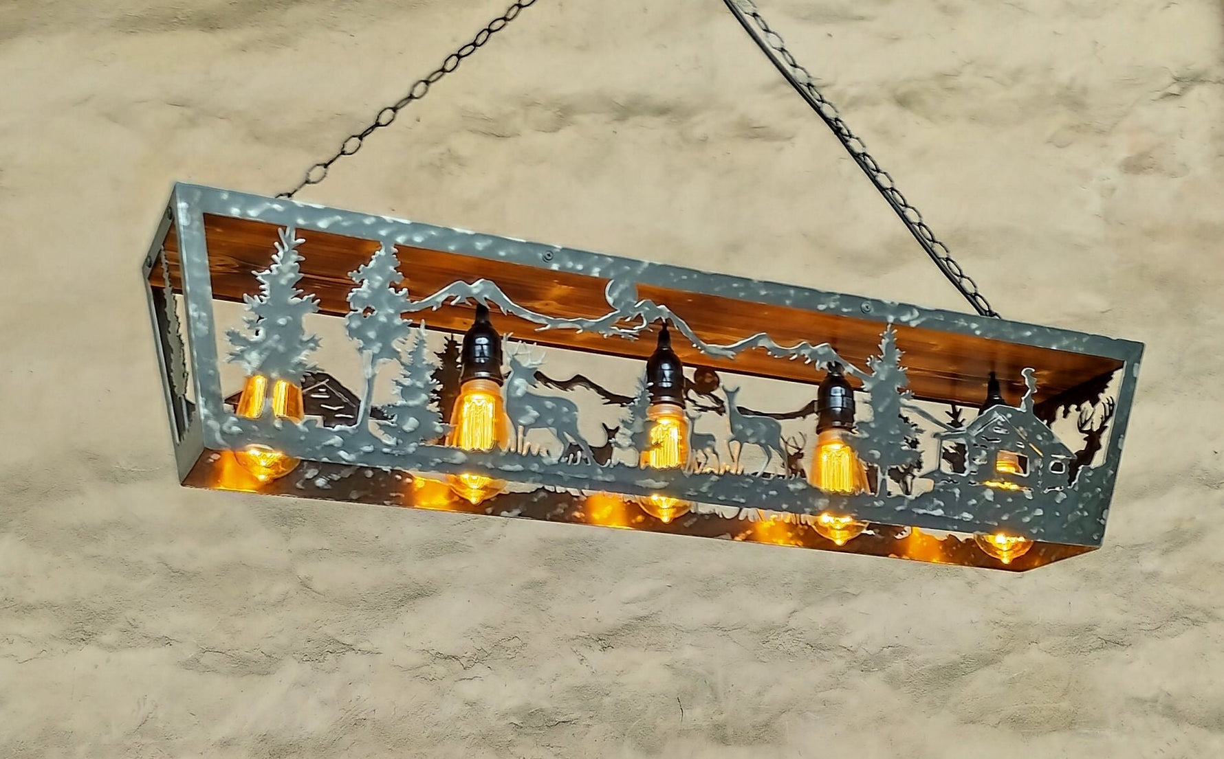 whitetail deer Cabin ceiling lights Lighting Lighting