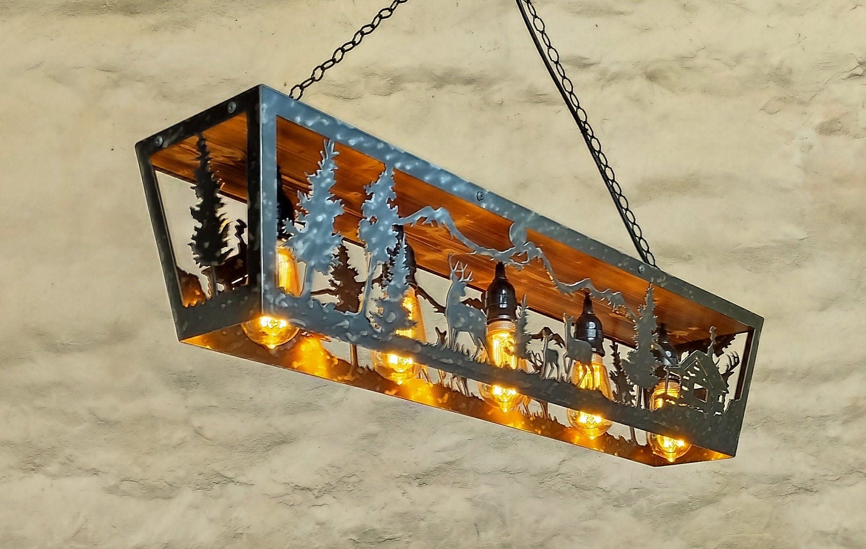 whitetail deer Cabin ceiling lights Lighting Lighting
