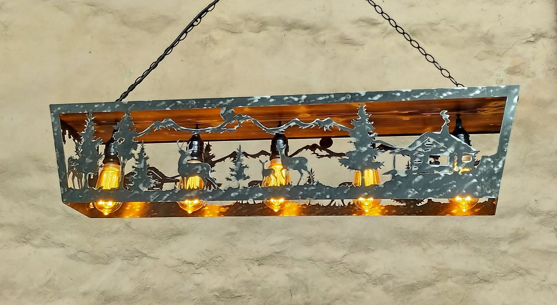 whitetail deer Cabin ceiling lights Lighting Lighting