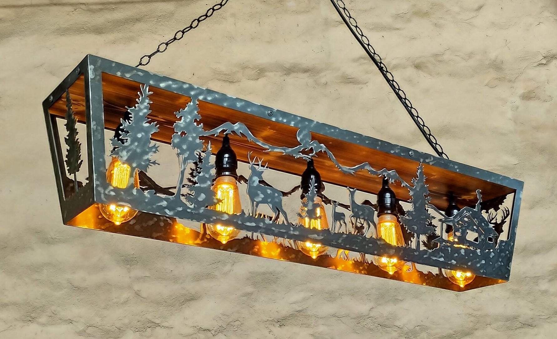 whitetail deer Cabin ceiling lights Lighting Lighting