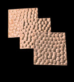 Hammered Copper 2"x2" Metal Tiles (3 Pack) Wall Paneling