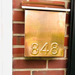 Flush Mount Embossed Copper Mailbox- House Numbers Mailboxes mailbox