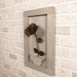 Framed Bronze Rose Decor Gift