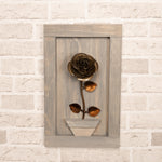 Framed Bronze Rose Decor Gift
