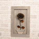 Framed Bronze Rose Decor Gift