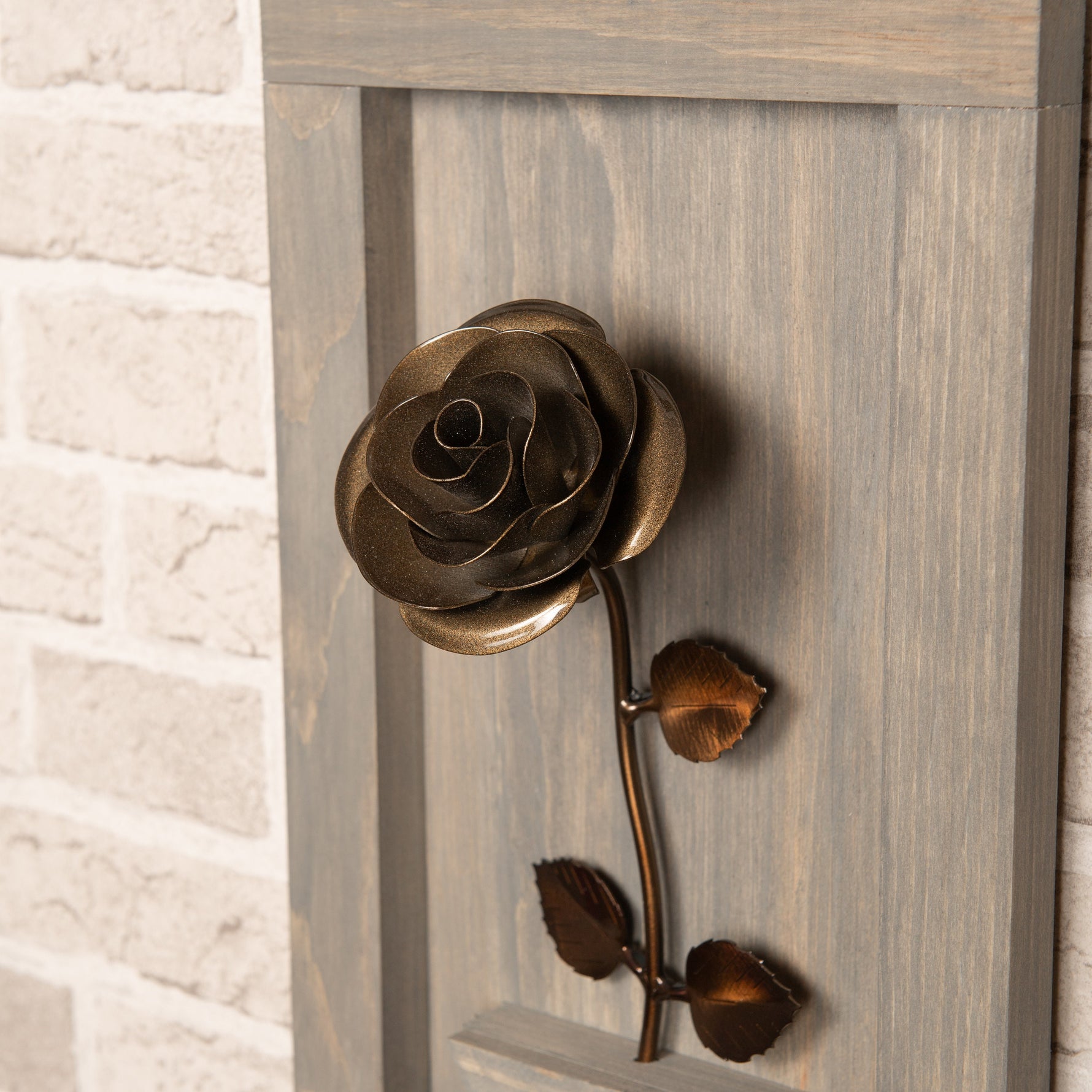 Framed Bronze Rose Decor Gift