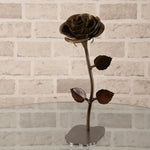 Hand-Forged Bronze Rose Decor Gift