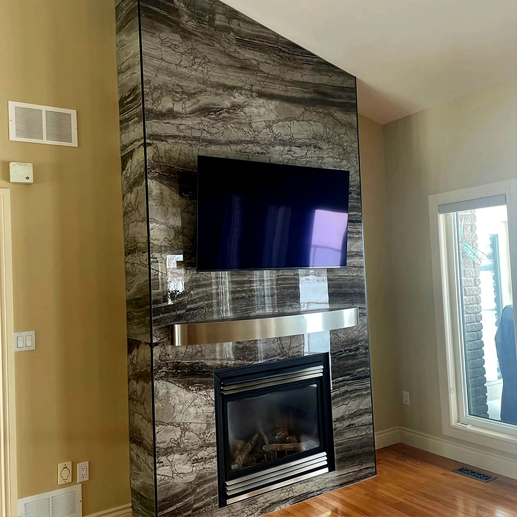 Solid Stainless Laminated Mantel Uncategorized shelving