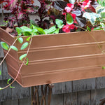 36"L Copper Plated Window Flower Box Planter- Large