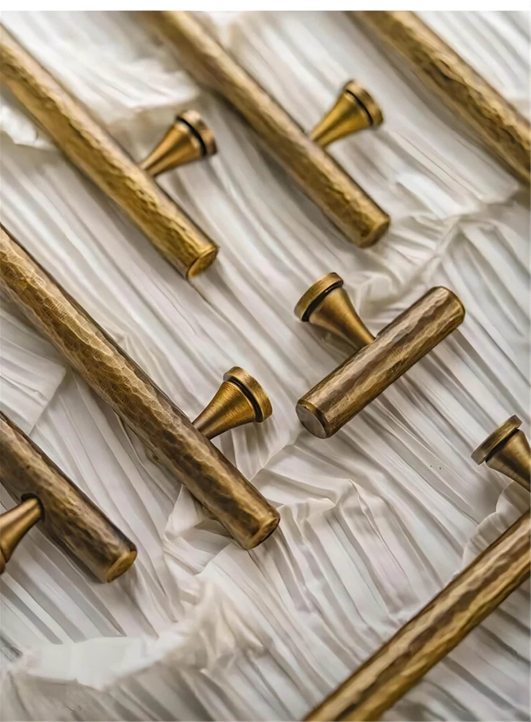 Antique Bronze Hammered Drawer Pulls