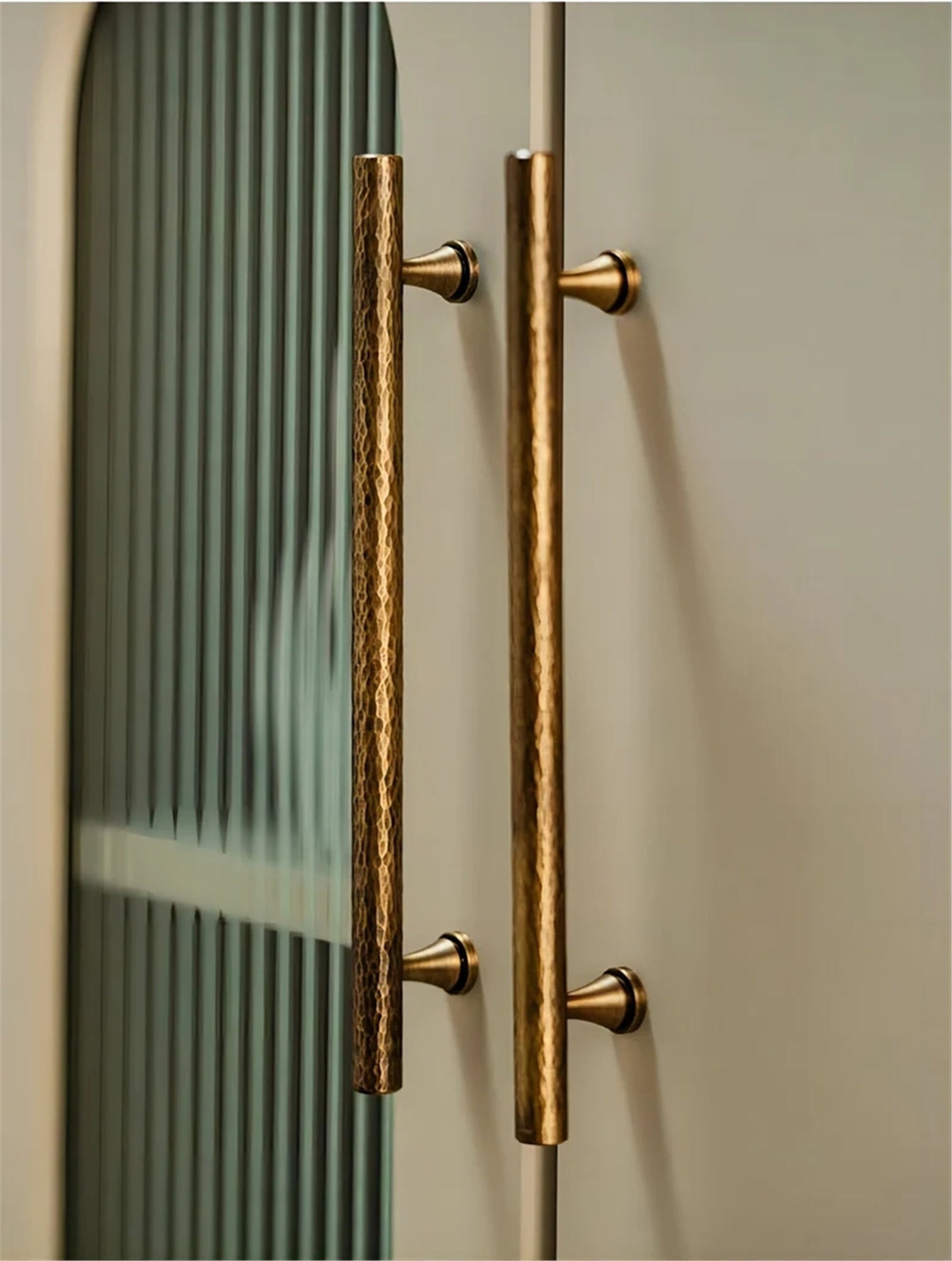 Antique Bronze Hammered Drawer Pulls