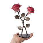 Pair of Twisted Red Roses Decor Gift
