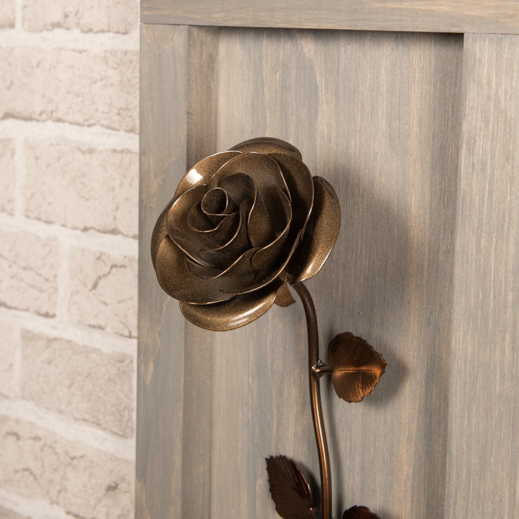 Framed Bronze Rose Decor Gift