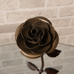 Hand-Forged Bronze Rose Decor Gift